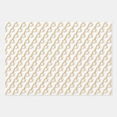 Gepersonaliseerde bruiloft gouden harten inpakpapier vel (Voorkant 3)