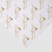 Gepersonaliseerde bruiloft gouden harten tissuepapier (Detail)