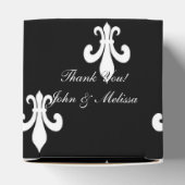 Gepersonaliseerde bruiloft gunst box | Fleur de Li Bedankdoosjes (Bovenkant)