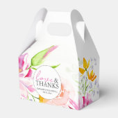 Gepersonaliseerde bruiloft gunst dozen Floral Bedankdoosjes (Voorkant Zijde)
