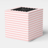 Gepersonaliseerde bruiloft gunst dozen | pastelroz bedankdoosjes (Voorkant Zijde)