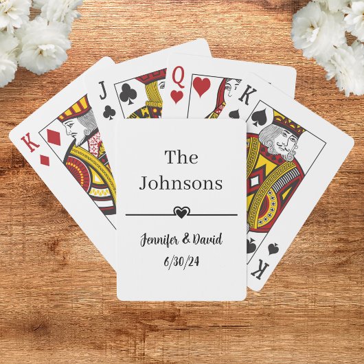 Gepersonaliseerde bruiloft gunst speelkaarten