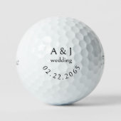 Gepersonaliseerde bruiloft gunst Titleist Pro V1 Golfballen (Voorkant)