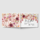 Gepersonaliseerde bruiloft herfst roze bordeaux po gastenboek (Volledig)