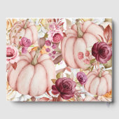 Gepersonaliseerde bruiloft herfst roze bordeaux po gastenboek (Achterkant)