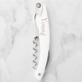 gepersonaliseerde bruiloft in rosegold corkschroef kurkentrekker (Voorkant)