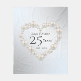 Gepersonaliseerde bruiloft Jubileum Gift Fleece Deken