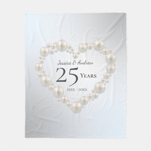 Gepersonaliseerde bruiloft Jubileum Gift Fleece Deken (Voorkant)