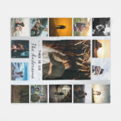 Gepersonaliseerde bruiloft Jubileum Gift Fleece Deken (Voorkant (Horizontaal))