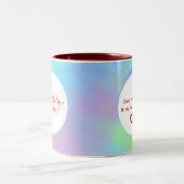 Gepersonaliseerde bruiloft Jubileum Gift Tweekleurige Koffiemok (Center)