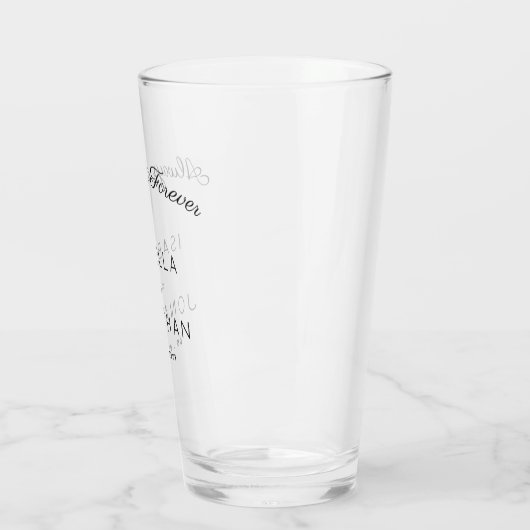 Gepersonaliseerde bruiloft & Jubileum Glas (Links)