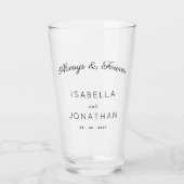 Gepersonaliseerde bruiloft & Jubileum Glas (Voorkant)