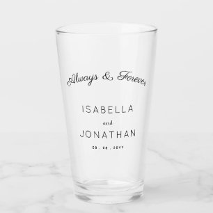 Gepersonaliseerde bruiloft & Jubileum Glas