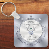 Gepersonaliseerde, Bruiloft Jubileum Party Favors, Sleutelhanger (Voorkant)