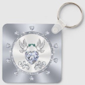 Gepersonaliseerde, Bruiloft Jubileum Party Favors, Sleutelhanger (Achterkant)