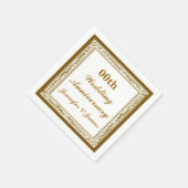 Gepersonaliseerde bruiloft Jubileum servet (Hoek)