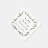 Gepersonaliseerde bruiloft Jubileum servet (Hoek)