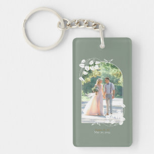 Gepersonaliseerde bruiloft Jubileum Sleutelhanger