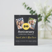 Gepersonaliseerde bruiloft Jubileum Uitnodiging Ka (Staand voorkant)