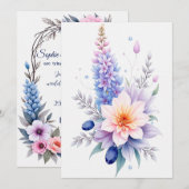 Gepersonaliseerde bruiloft kaart (Voorkant / Achterkant)