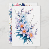 Gepersonaliseerde bruiloft kaart (Voorkant / Achterkant)