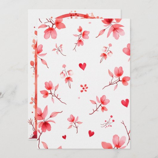 Gepersonaliseerde bruiloft kaart (Voorkant / Achterkant)