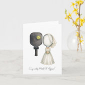 Gepersonaliseerde bruiloft Kaart voor Pickleball l (Gele Bloem)