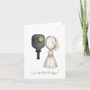 Gepersonaliseerde bruiloft Kaart voor Pickleball l