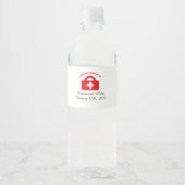 Gepersonaliseerde bruiloft kater herstel waterfles etiket (Voorkant)