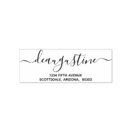 Gepersonaliseerde bruiloft Kerstmis etc Retouradre Zelfinktende Stempel