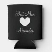 Gepersonaliseerde bruiloft koelbox voor beste man blikjeskoeler (Achterkant)