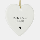 Gepersonaliseerde bruiloft koppels getrouwd Verlov Keramisch Ornament (Rechts)