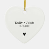 Gepersonaliseerde bruiloft koppels getrouwd Verlov Keramisch Ornament (Voorkant)