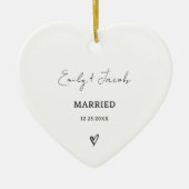 Gepersonaliseerde bruiloft koppels Verloving Getro Keramisch Ornament (Voorkant)