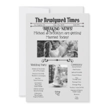 Gepersonaliseerde bruiloft krantenprogramma