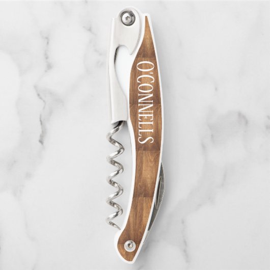 gepersonaliseerde bruiloft kurkentrekker MET HOUTK (Voorkant)