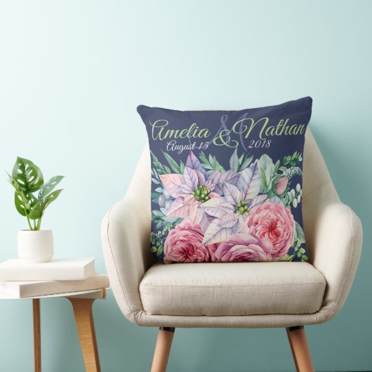Gepersonaliseerde bruiloft kussen (Stoel)