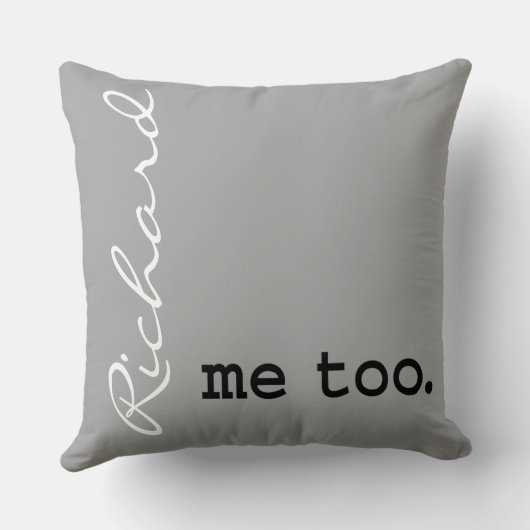 Gepersonaliseerde bruiloft kussen - Ik doe. Ik ook (Achterkant)