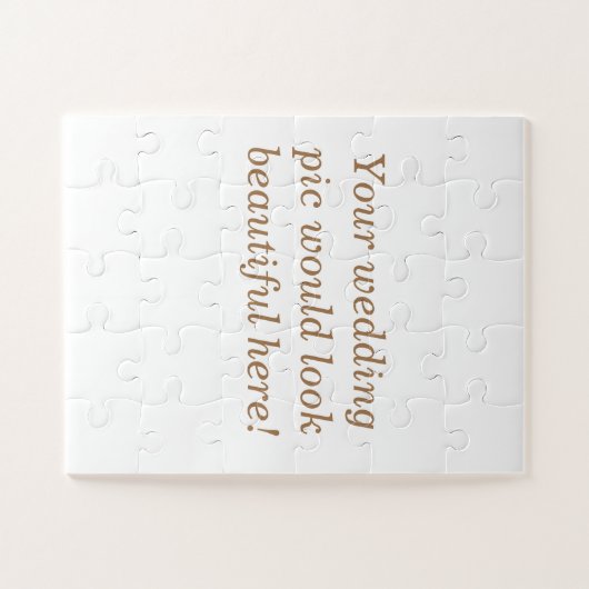 Gepersonaliseerde bruiloft legpuzzel (Horizontaal)