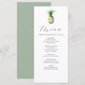 Gepersonaliseerde bruiloft Menu Kaarten Tropische (Voorkant / Achterkant)