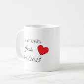 Gepersonaliseerde bruiloft Mok – Aangepaste naam e (Voorkant links)