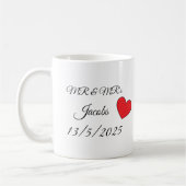 Gepersonaliseerde bruiloft Mok – Aangepaste naam e (Links)