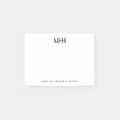 Gepersonaliseerde bruiloft monogram briefpapier El Post-it® Notes (Voorkant)