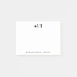 Gepersonaliseerde bruiloft monogram briefpapier El Post-it® Notes