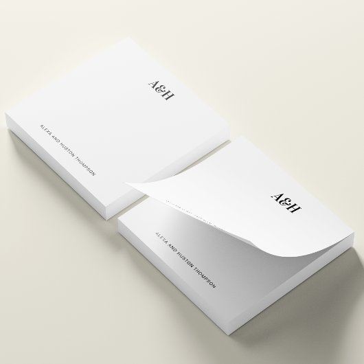 Gepersonaliseerde bruiloft monogram briefpapier El Post-it® Notes