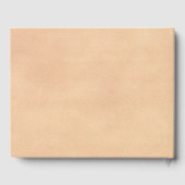 Gepersonaliseerde bruiloft Monogram Faux Cream Lea Gastenboek (Achterkant)