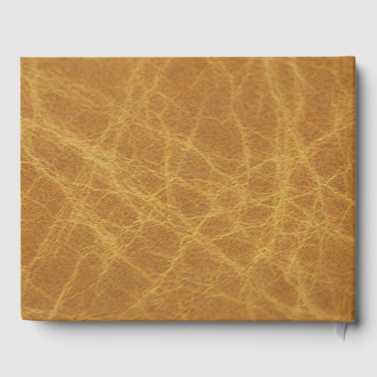 Gepersonaliseerde bruiloft Monogram Faux Leather C Gastenboek (Achterkant)