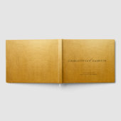 Gepersonaliseerde bruiloft Monogram Goud Gastenboek (Volledig)
