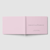 Gepersonaliseerde bruiloft monogram roze gastenboek (Volledig)