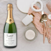 Gepersonaliseerde bruiloft Mousserende Wijnfles Sparkling Wijnetiket